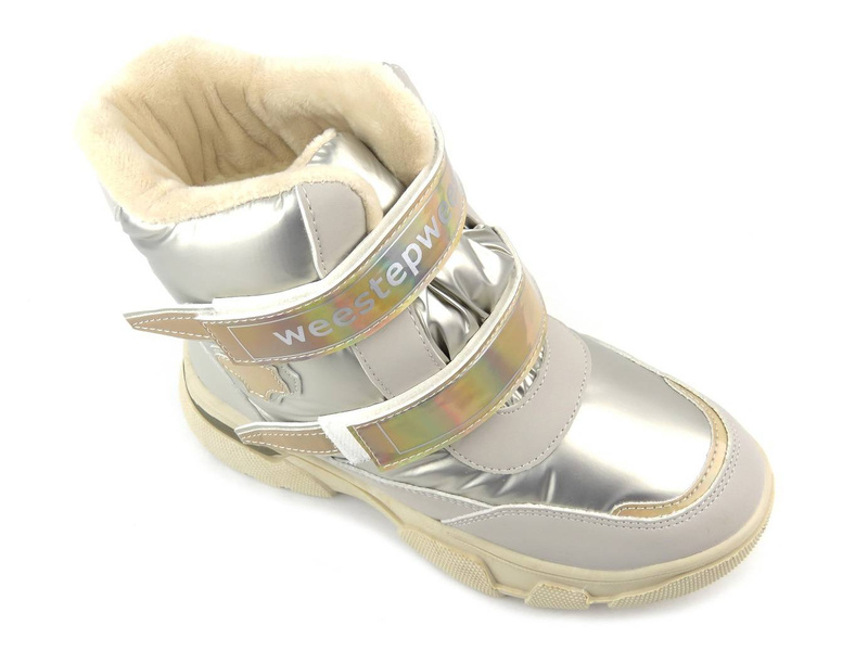 Dětské sněhule zateplené vlnou - WEESTEP R559655832AP, béžové