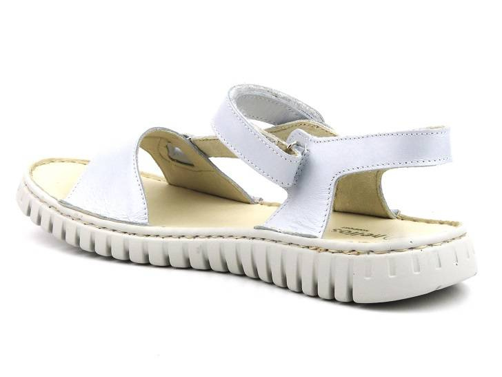 Kožené dámské sandály polské značky HELIOS Komfort 249S, stříbrné