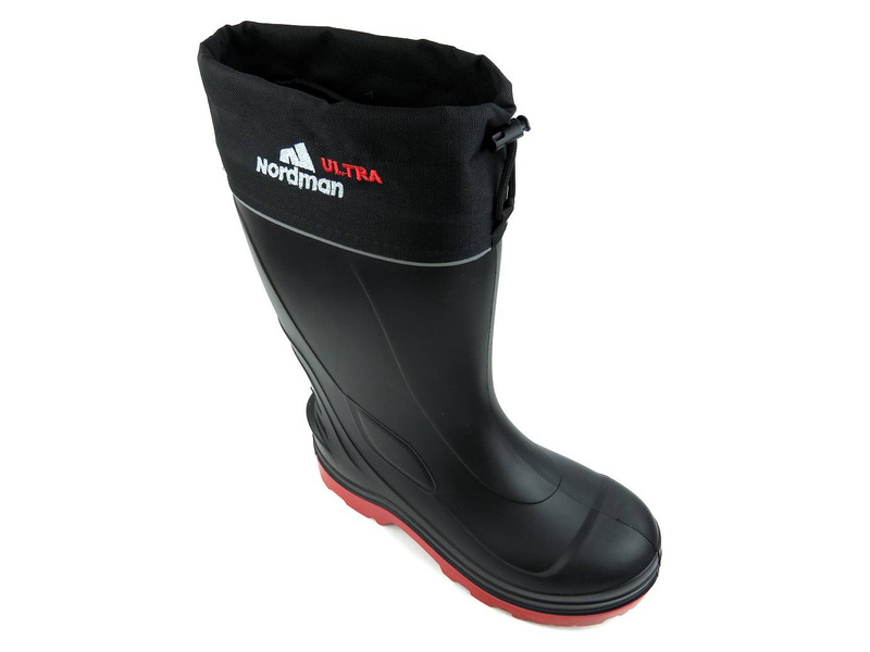 Vysoké pánské holínky Wellington s odnímatelnou izolací - NORDMAN PE-31UMM, černá