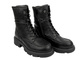 Venezia Dámské kožené boty W027LEBLOBB008 Black Zipped