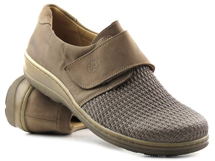 Pružné dámské boty se strečem - Helios Komfort 382, ​​tmavě béžová