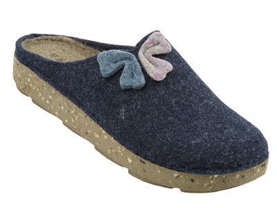 Pohodlné dámské pantofle BEFADO 155D171, tmavě modré