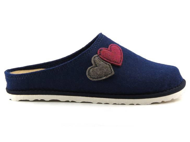 Dámské plstěné pantofle - Inblu CS-35, tmavě modrá