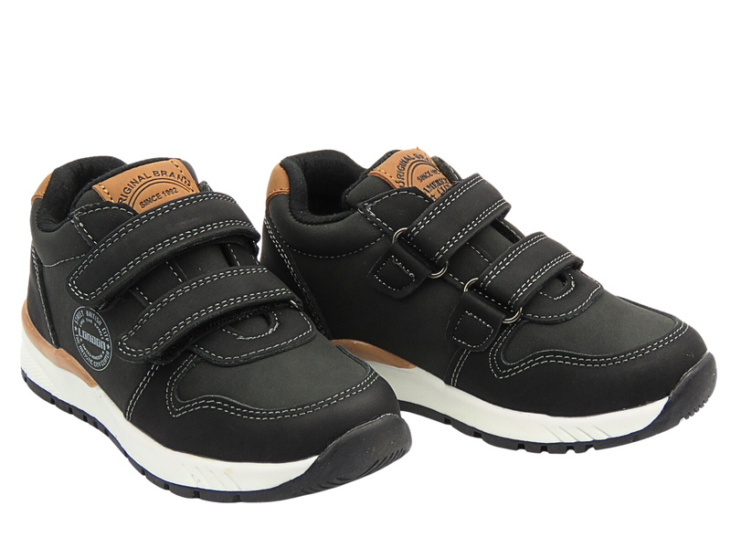 Dětská sportovní obuv na suchý zip černá American Club XD 131