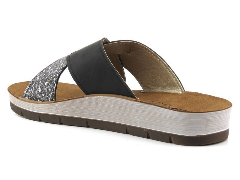 Dámské žabky s leopardím potiskem - Inblu CP-09, černé