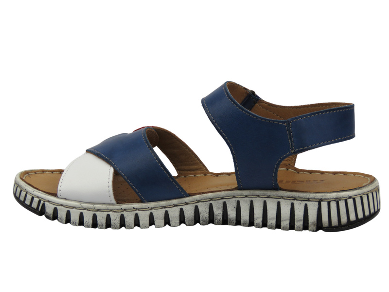 Komfortní dámské sandály - Manitu 910269-05, modré