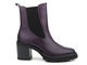 Vysoké, kožené dámské kotníkové boty - MARCO TOZZI 504 -M2582841, fialové