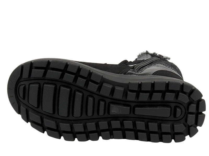 Sněhule, dětské boty na suchý zip AMERICAN CLUB ES 142/23, černé