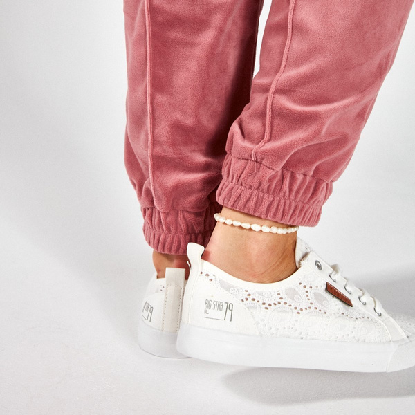 Dámské tenisky s krajkou Big Star W274925, bílé