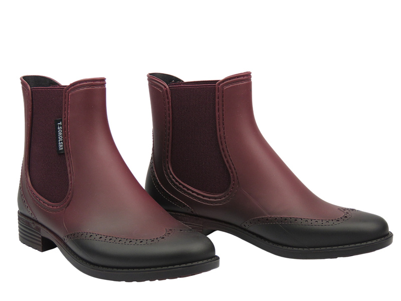 Dámské galoše, nepromokavé boty Chelsea - WOJTYŁKO 2209, černé