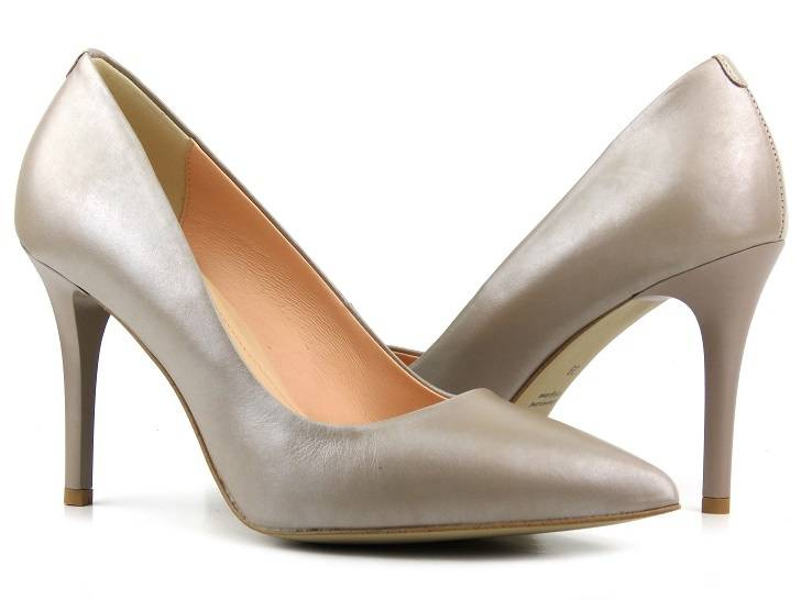 Elegantní vysoké podpatky se špičatou špičkou - UNCOME 30001, béžová