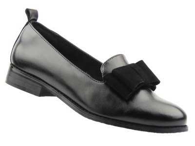 Elegantní kožené dámské polobotky Cambell 26-19510, černé