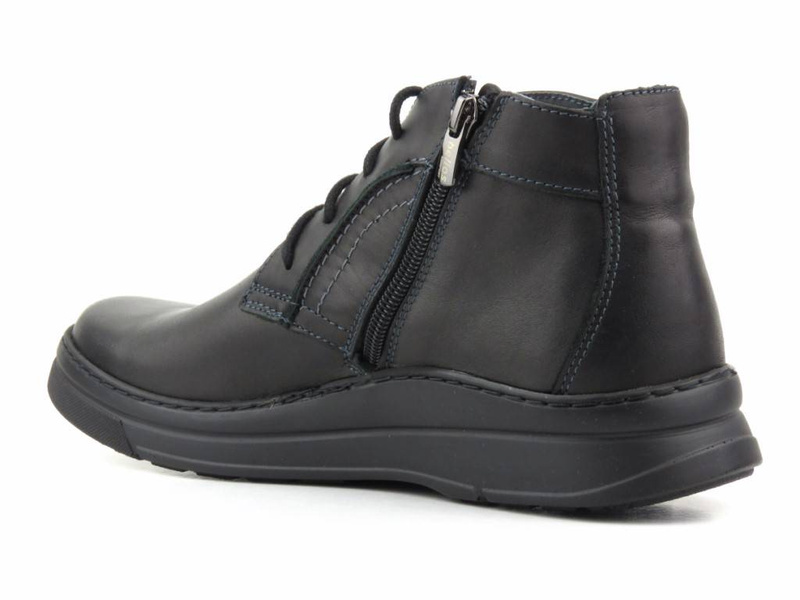 Lehké, pohodlné dámské šněrovací kotníkové boty - HELIOS Komfort 612S, černé