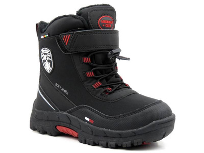 AMERICAN CLUB Soft Shell HL 24/21(22) dětské sněhule, černo-červené