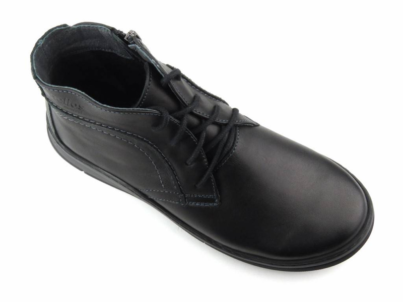 Lehké, pohodlné dámské šněrovací kotníkové boty - HELIOS Komfort 612S, černé