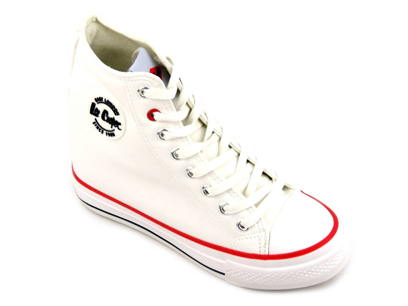 Dámské tenisky se skrytým klínem - LEE COOPER LCJ-21-48-0700L, bílé