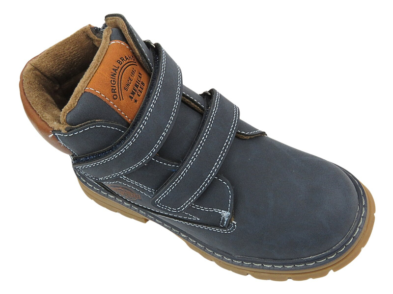 American Club XD 100/23 Dětské boty Navy Blue na suchý zip