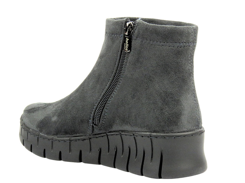 Elastické dámské kotníkové boty na platformě - HELIOS Komfort 506S, černé