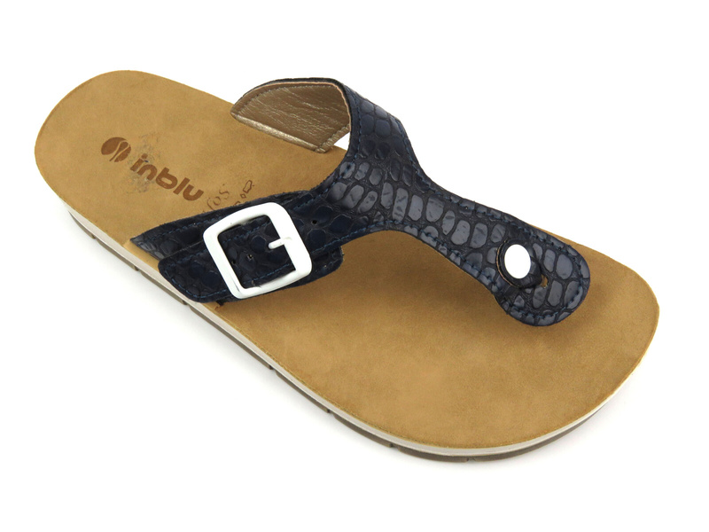 Dámské žabky z ekologické kůže - INBLU 6, zlaté