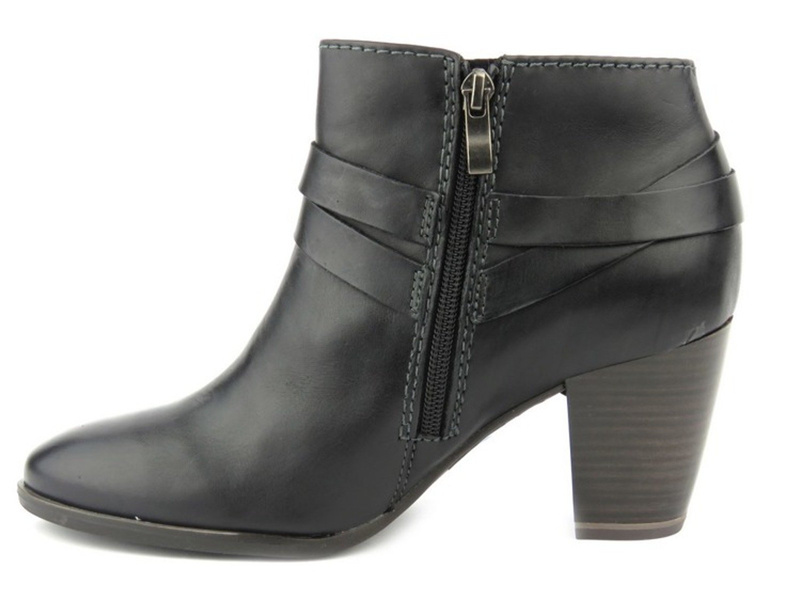 Dámské kotníkové boty na podpatku - Marco Tozzi 25390, černé