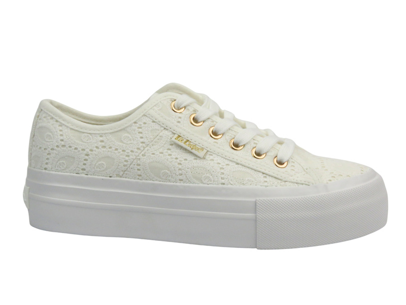 Dámské tenisky na platformě - Lee Cooper 25-31-3438L, bílé