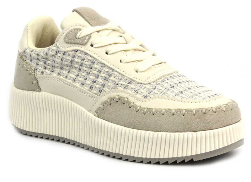 Dámská sportovní obuv na platformě - BRIVIDO SHOES TW0815-09, béžová