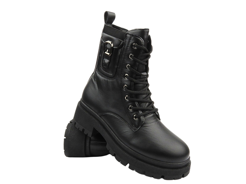 Zateplené kozačky, dámské kozačky - NOVINKY 22BT26-5013, černé