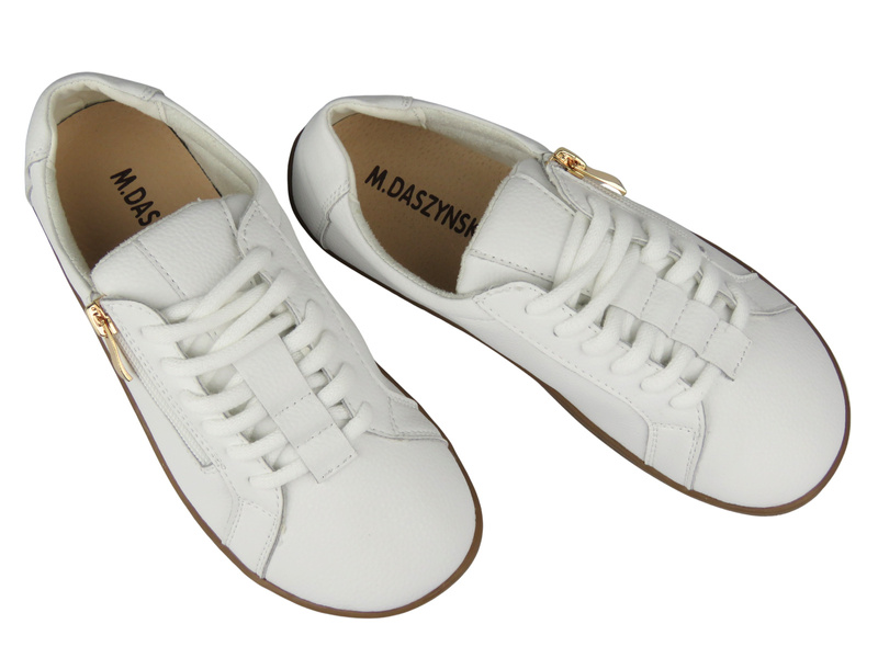 Pohodlné dámské barefoot polobotky M.Daszyński OL38-4 bílé