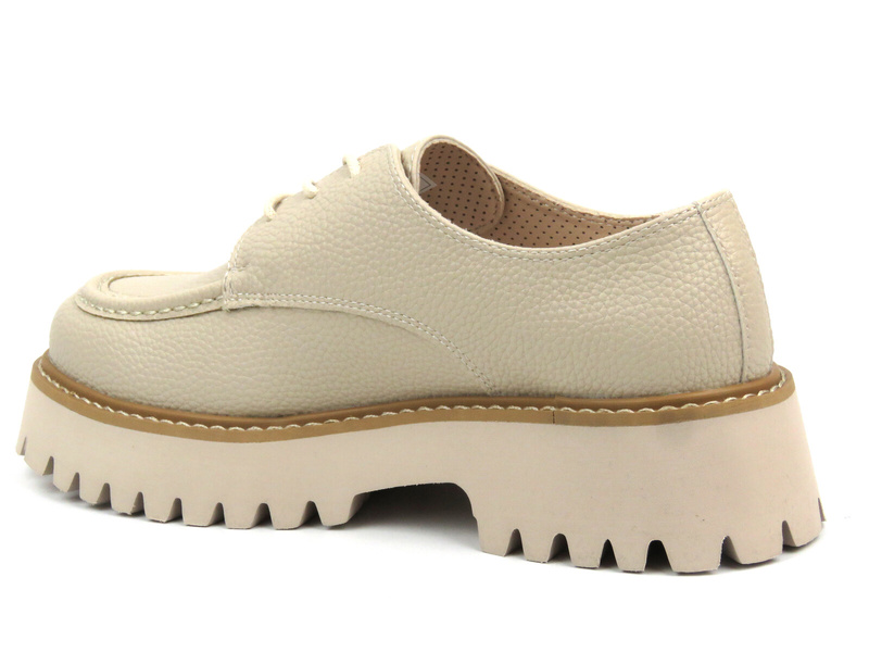 Kožené boty, dámské mokasíny - Big Star NN274053, béžová