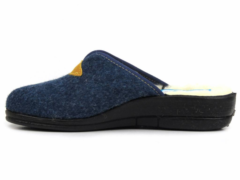 Dámské plstěné pantofle s vlnou - Befado dr Orto 937D636, tmavě modrá