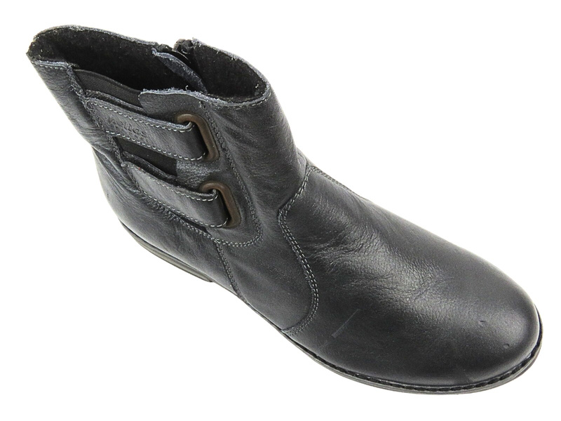 Kožené dámské kotníkové boty polské značky HELIOS Komfort 519 šedé barvy