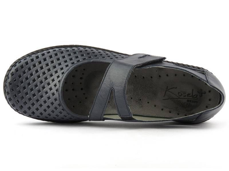 Dámské prolamované boty s vyšší šířkou - Axel 1879/9879, tmavě modrá