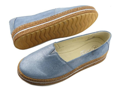 Dámská obuv s tkanou podrážkou - Helios Komfort 346, modrá