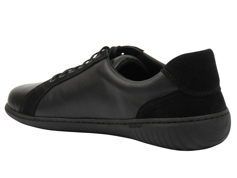 Barefoot kožené minimalistické pánské polobotky šíře H černé Wasak 0741