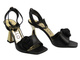 Elegantní dámské sandály s ozdobnou květinou – CheBello 4624, černé