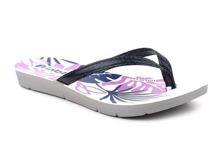 Dámské žabky s lesklými ramínky - INBLU ME-53, tmavě modrá