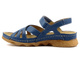 Dámské sandály s dřevěnou podrážkou - HELIOS Komfort 256, tmavě modrá