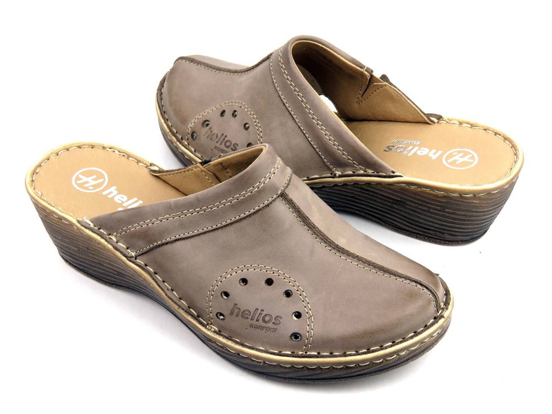 Pohodlné dámské sandály na klínku - HELIOS Komfort 624, béžová