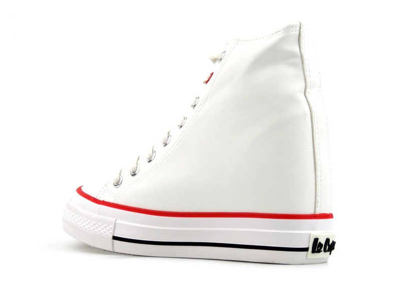 Dámské tenisky se skrytým klínem - LEE COOPER LCJ-21-48-0700L, bílé