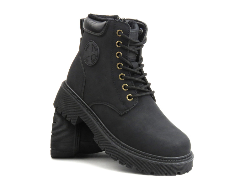 Dámské teplé turistické boty - NOVINKY 22BT35-5217, černé