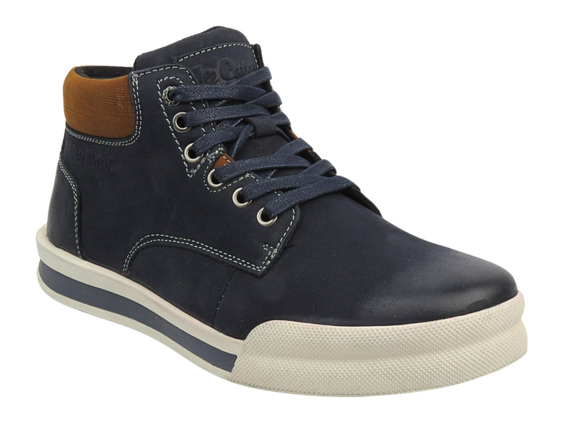 Sportovní pánské kotníkové boty – Lee Cooper LCJ-23-33-3014M, tmavě modré na šněrování