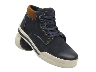 Sportovní pánské kotníkové boty – Lee Cooper LCJ-23-33-3014M, tmavě modré na šněrování