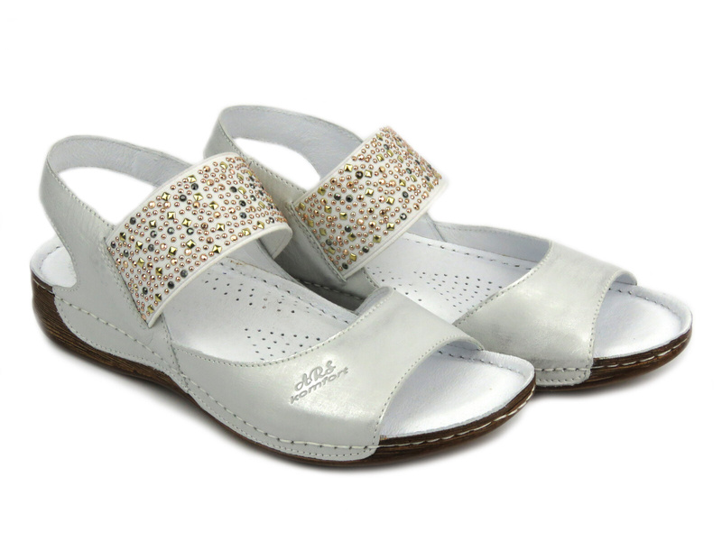 Wygodne sandały damskie polskiej produkcji - Helios Komfort 246, beżowe