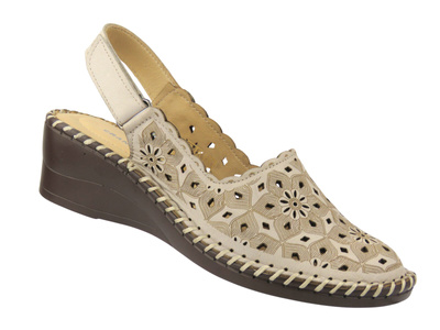 Béžové dámské sandály Nika Komfort 5601-1