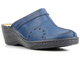 Pohodlné dámské sandály na klínku - HELIOS Komfort 624, tmavě modrá