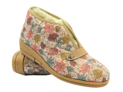 Ortopedické pantofle, Dr Orto Befado -031D038 Béžové, velmi teplé a pohodlné 