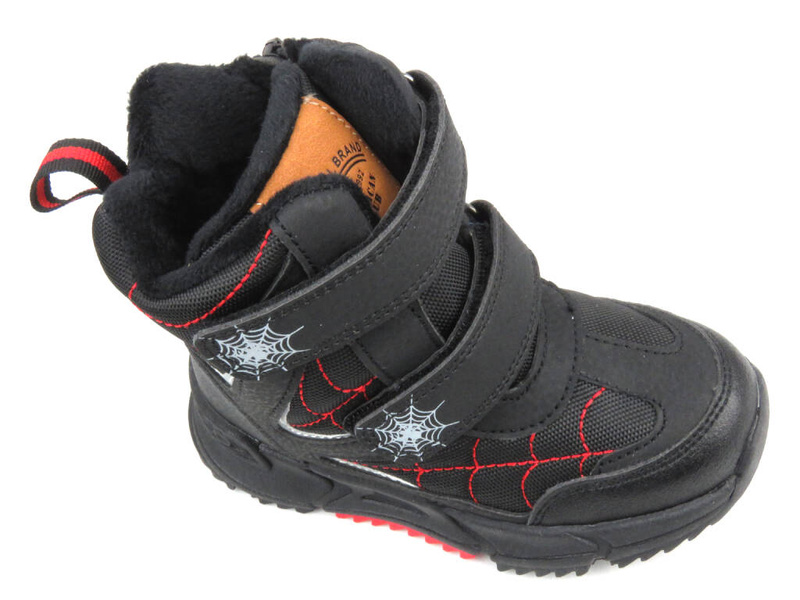 Dětské sněhule na suchý zip - AMERICAN CLUB XD 109/23, černé