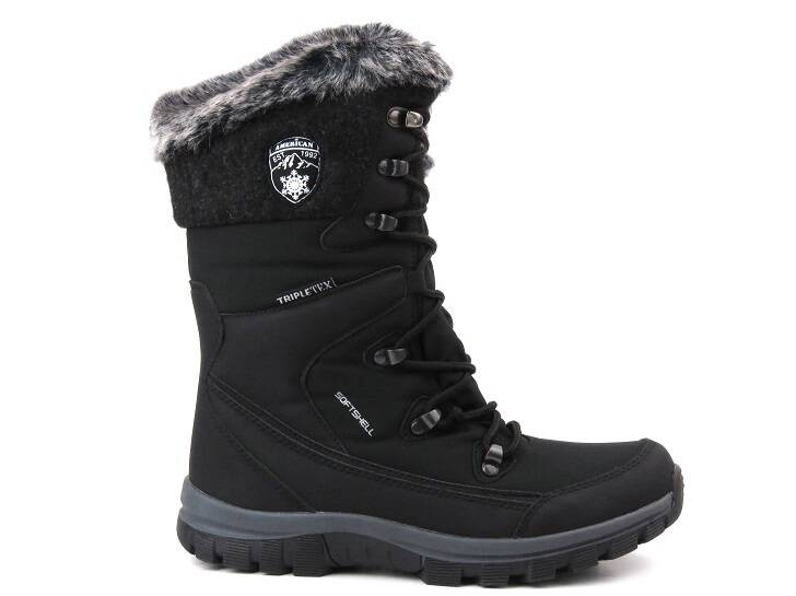 Dámské vysoké sněhule - AMERICAN CLUB SN36/23, černé