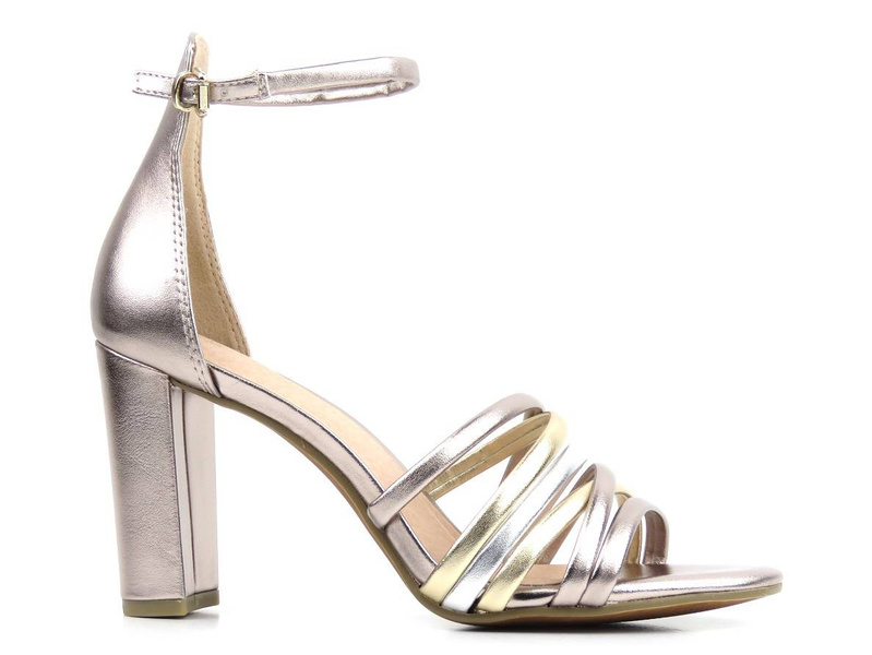 Dámské sandály na vysokém podpatku - Marco Tozzi 28386, růžové