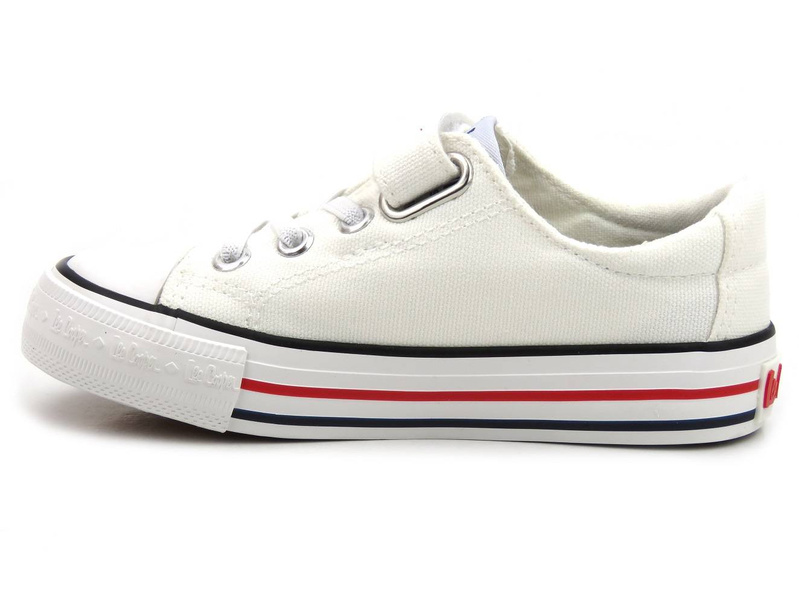 Dětské tenisky na suchý zip - LEE COOPER LCW-22-44-0804K, bílé